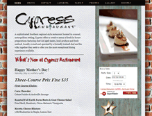 Tablet Screenshot of cypressrestaurant.com
